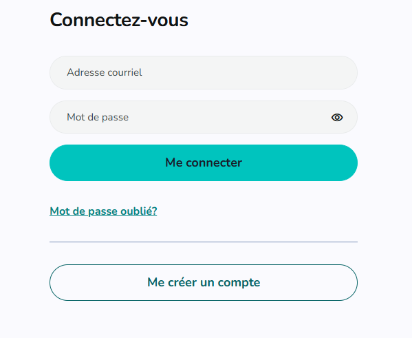 page Connectez-vous