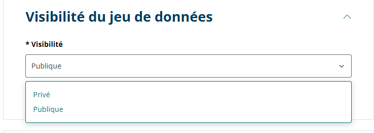 Choix de visibilité - Publique ou Privé